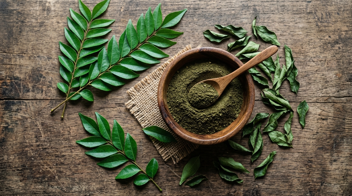 කරපිංචා කොළ කුඩු (Curry Leaf Powder) — කොලෙස්ටරෝල් හා බර පාලනයට
